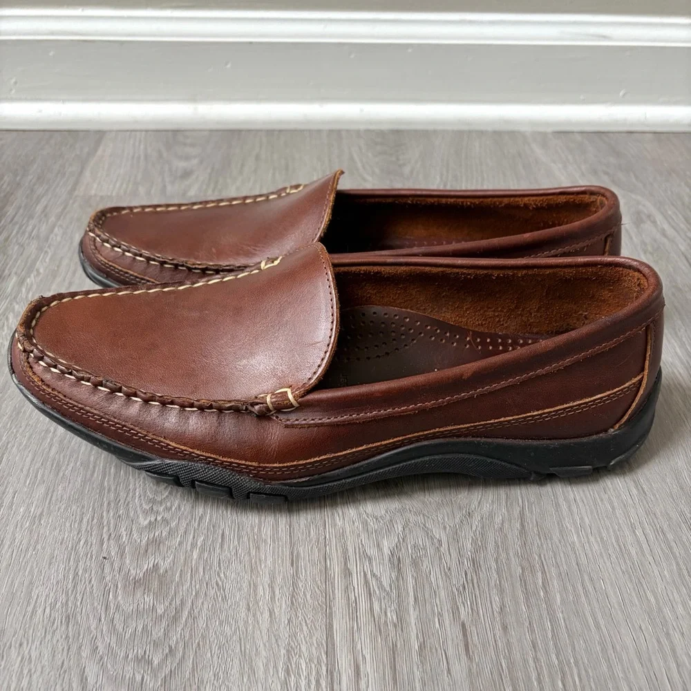 Allen Edmonds Boulder Venetian Driving Moccasin Men's Size 9.5 Brown Excellent